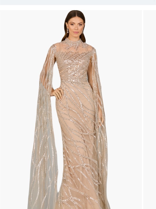 LARA NEW YORK Dresses & Skirts - Embellished Ivory Long Sleeve Evening Dress
